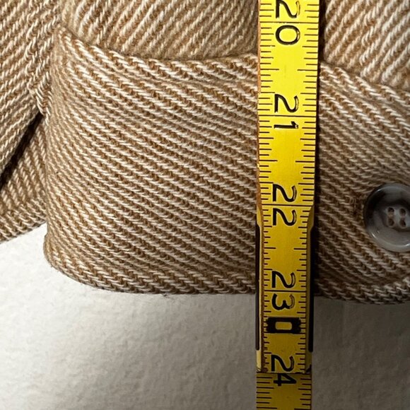 VGT 1980s Woolrich Beige Herringbone Wool Shacket XL Made In USA Outdoorsman - Picture 9 of 9